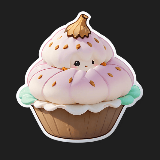 Cute Cupcake Sticker - Adorable Dessert Theme - Heat Press Transfer