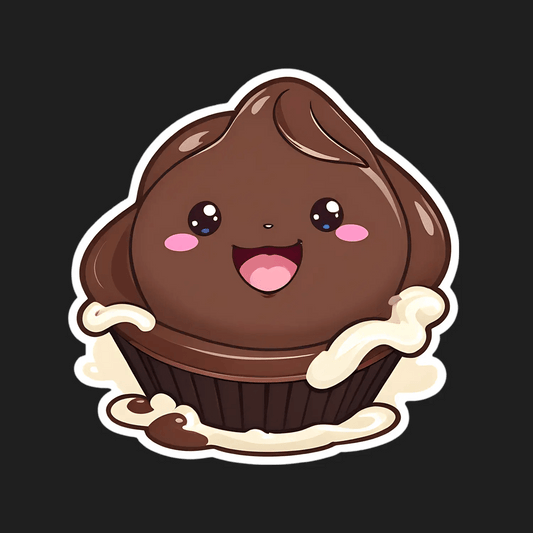 Cute Cupcake Sticker - Delightful UV DTF Product - Heat Press Transfer