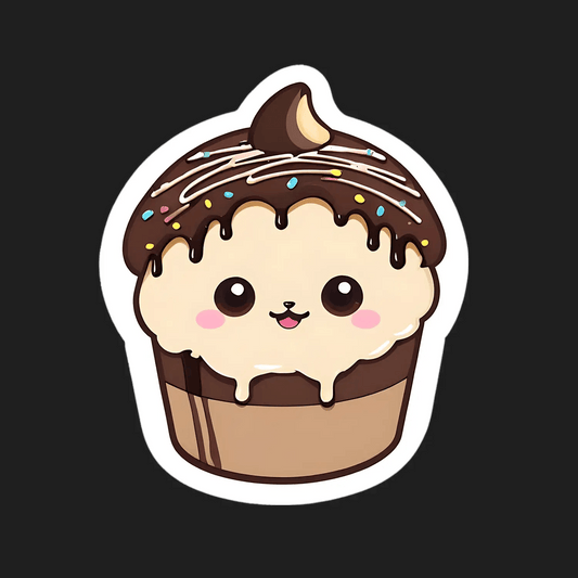 Cute Cupcake Sticker - Fun & Adorable - Heat Press Transfer