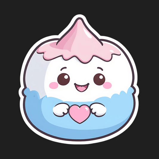 Cute Cupcake Sticker - Happiness and Love - Heat Press Transfer