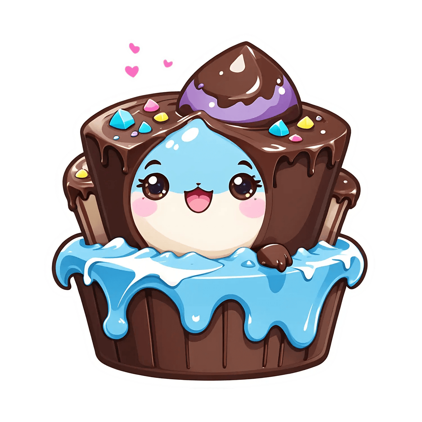 Cute Cupcake - Sticker - Heat Press Transfer
