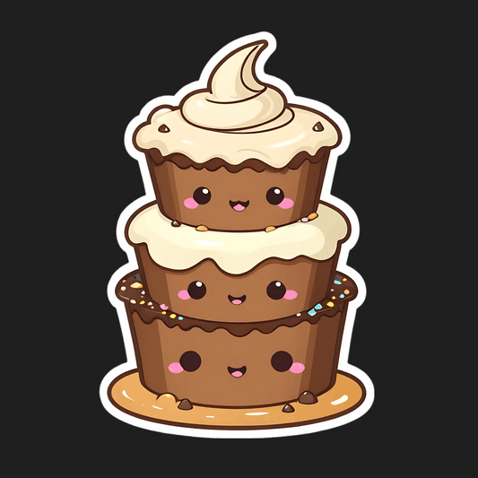 Cute Cupcake - Sticker - Heat Press Transfer