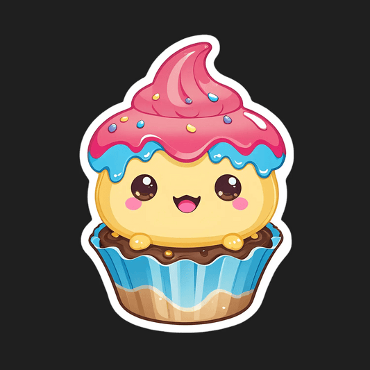 Cute Cupcake Sticker - UV DTF Decor - Heat Press Transfer