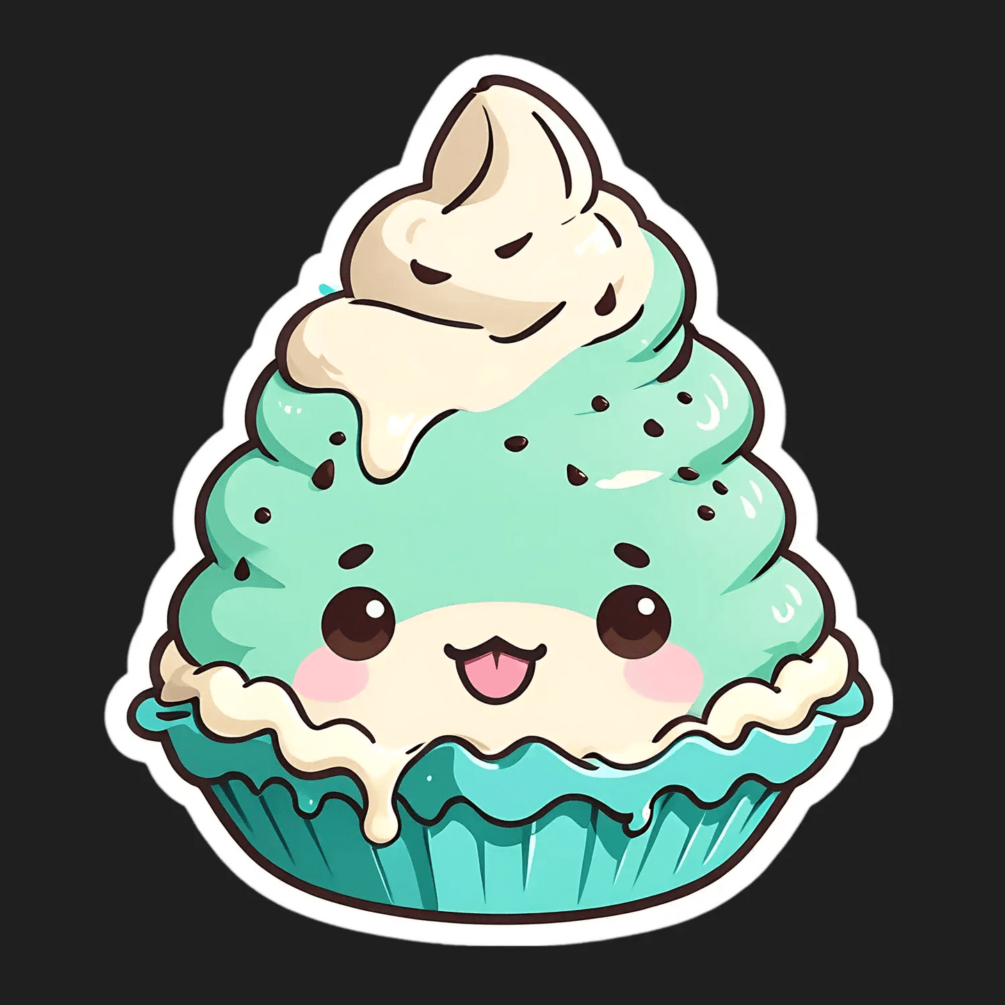 Cute Cupcake Sticker - UV DTF - Heat Press Transfer