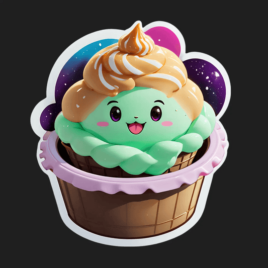 Cute Cupcake Sticker - UV DTF - Heat Press Transfer