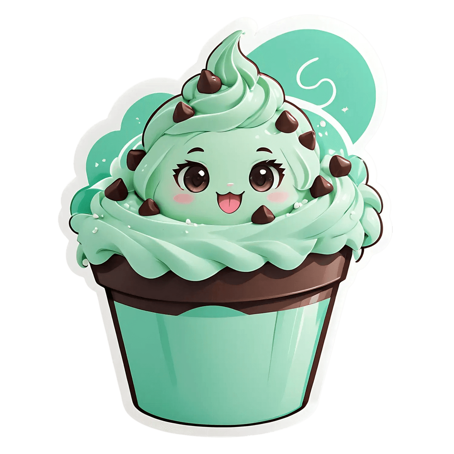 Cute Cupcake Sticker - UV DTF - Heat Press Transfer