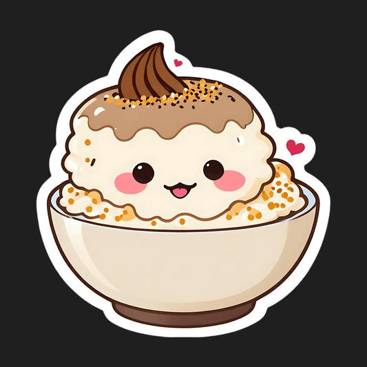 Cute Dessert Bowl - Sticker - Heat Press Transfer