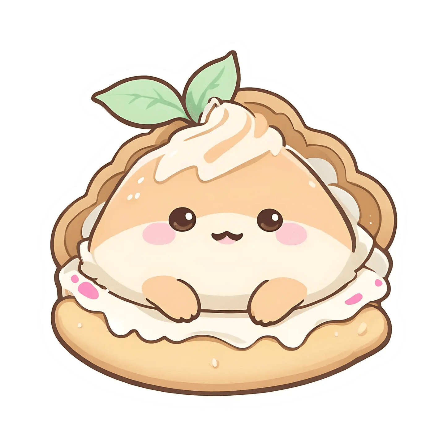 Cute Dessert Bun - Sticker - Heat Press Transfer