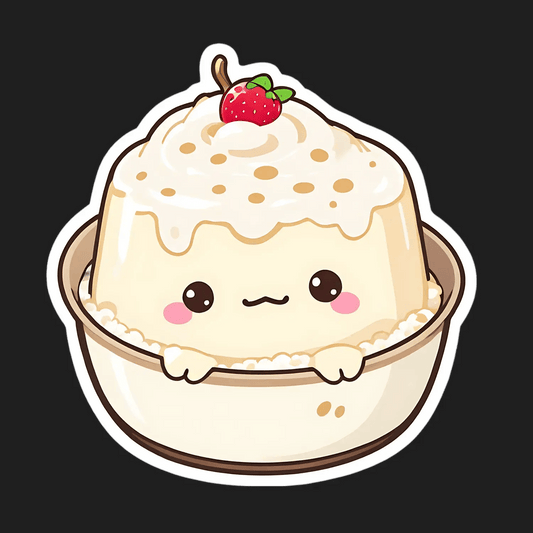 Cute Dessert Pudding - Sticker - Heat Press Transfer