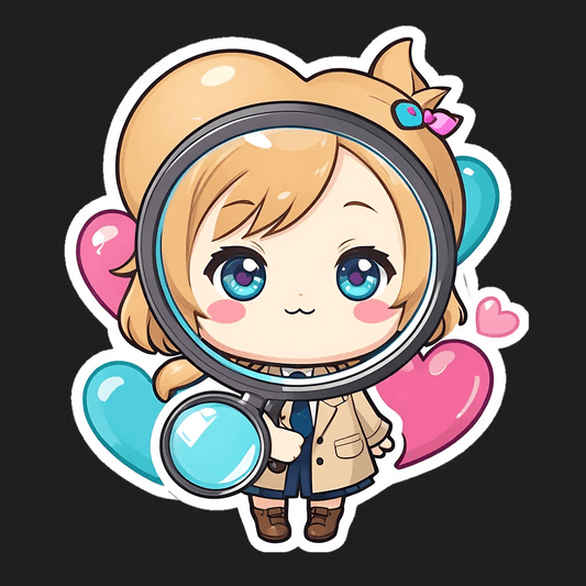 Cute Detective - Customizable Sticker - Heat Press Transfer