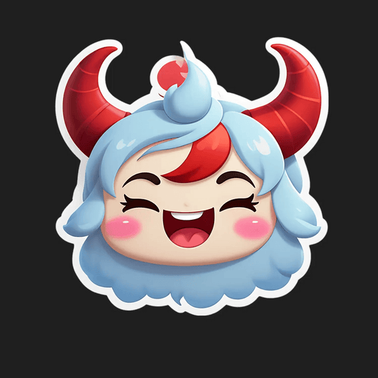 Cute Devil Emoji - Sticker - Heat Press Transfer
