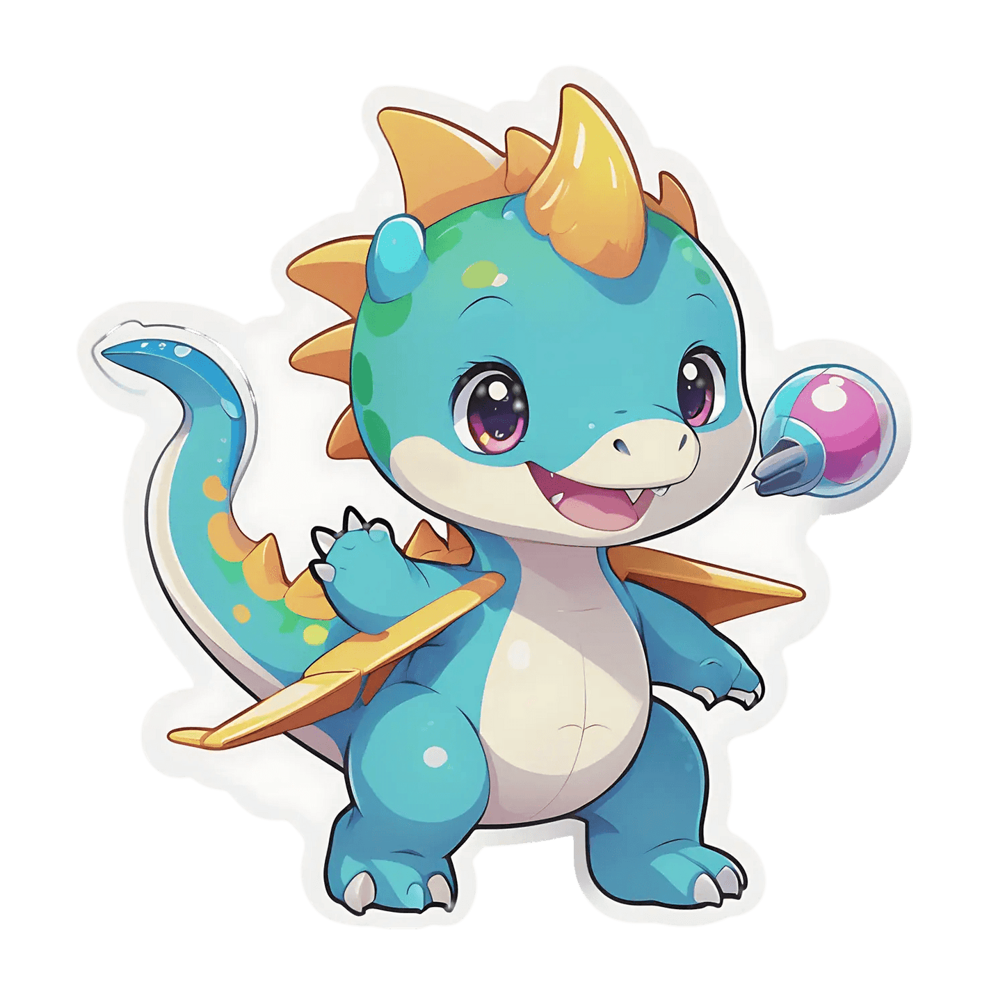 Cute Dinosaur Sticker - Adorable UV DTF - Heat Press Transfer