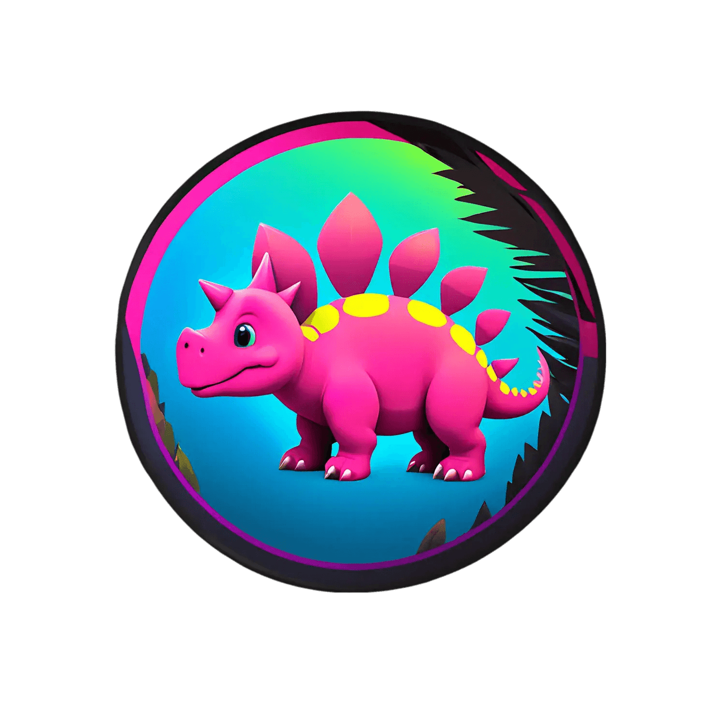 Cute Dinosaur Sticker - Bright & Colorful - Heat Press Transfer
