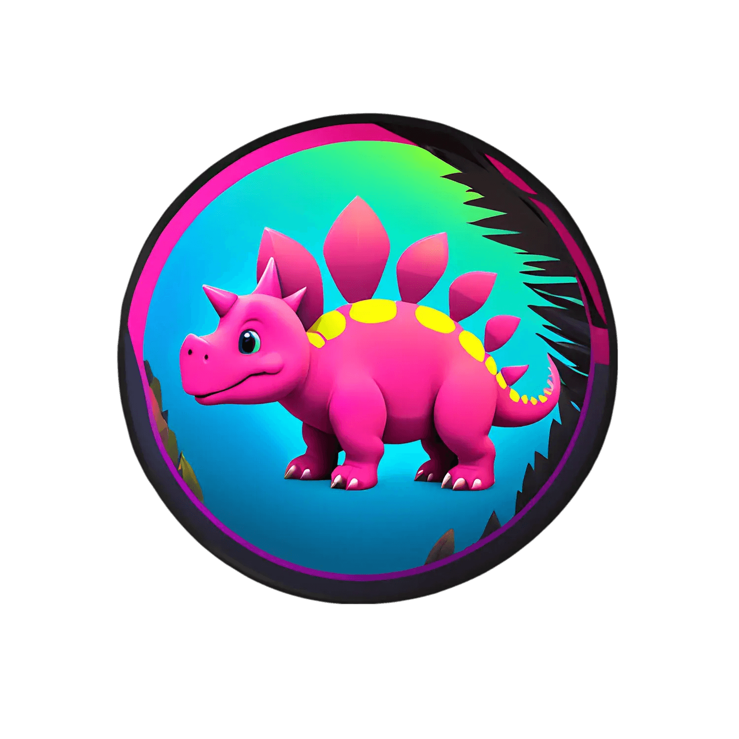 Cute Dinosaur Sticker - Bright & Colorful - Heat Press Transfer