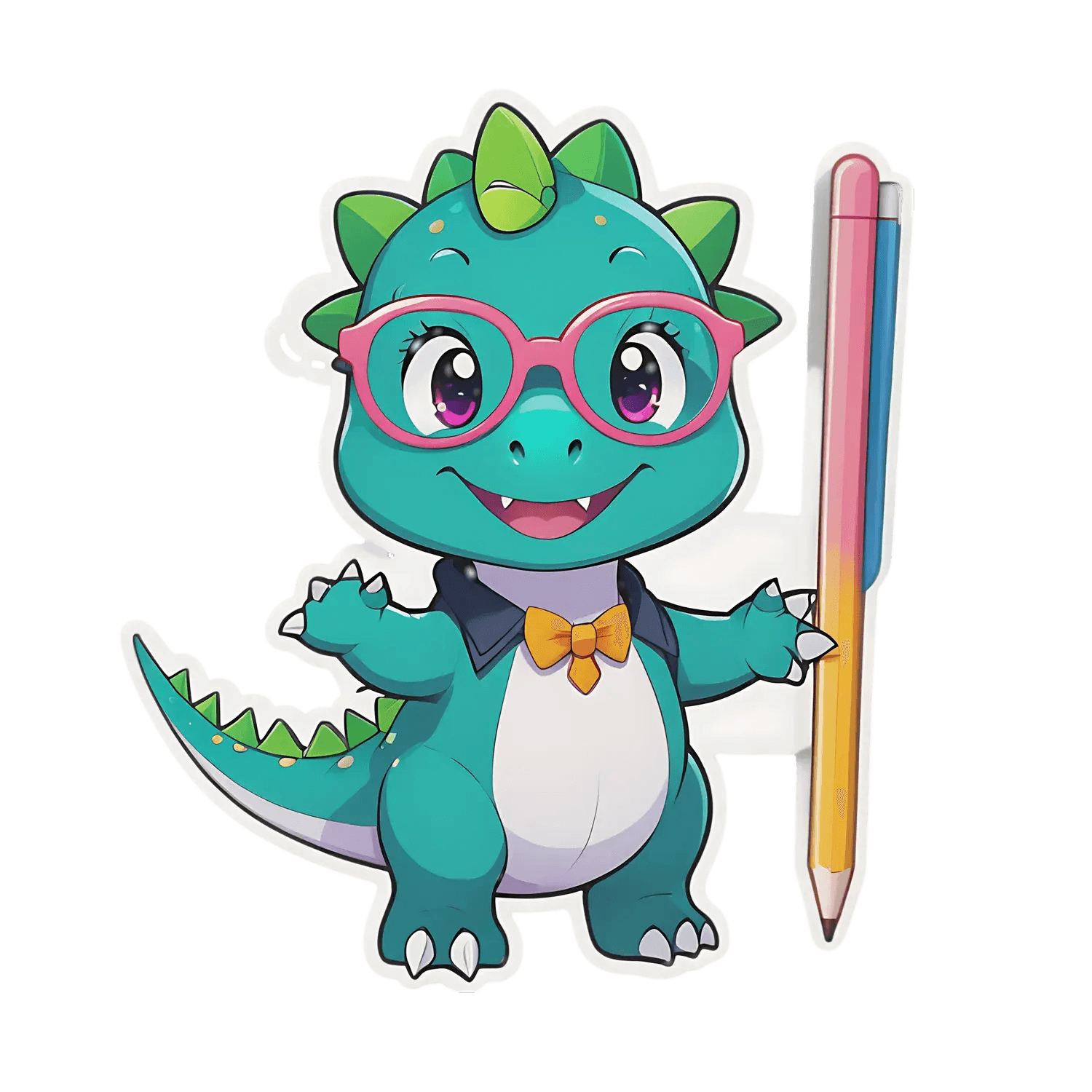 Cute Dinosaur Sticker - Colorful and Friendly - Heat Press Transfer