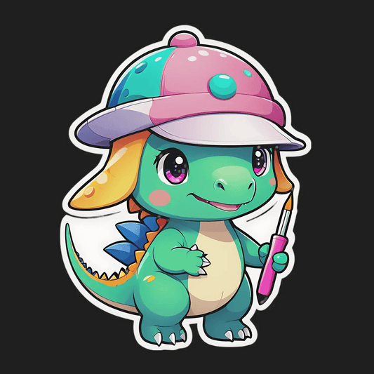 Cute Dinosaur - Sticker - Heat Press Transfer