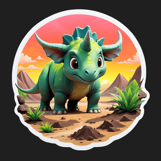 Cute Dinosaur Sticker - UV DTF Adhesive - Heat Press Transfer