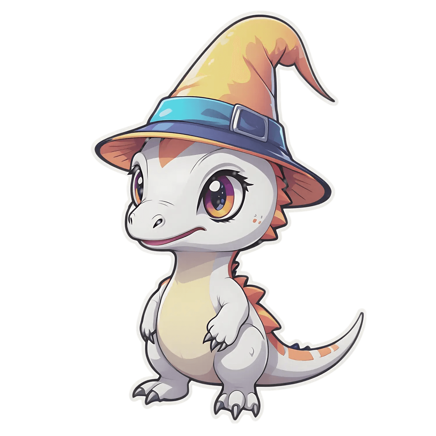 Cute Dinosaur Wizard - Sticker - Heat Press Transfer