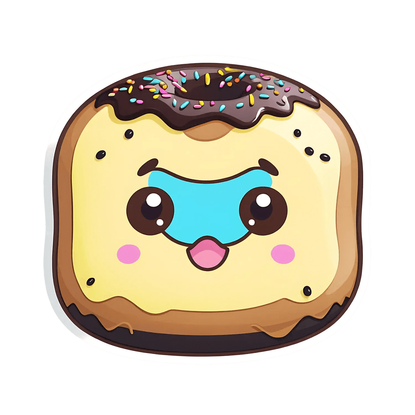 Cute Donut Sticker - Unique UV DTF Design - Heat Press Transfer