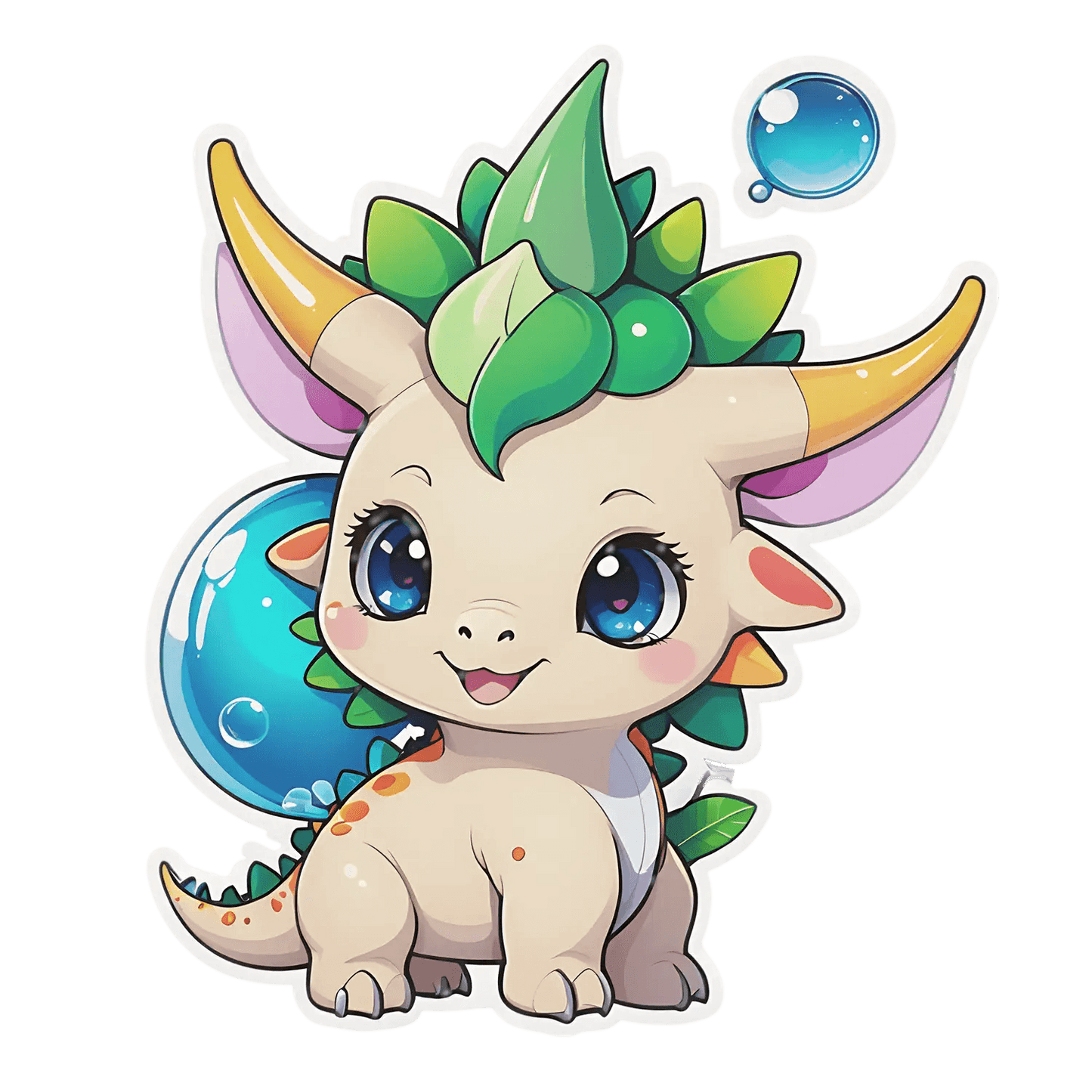 Cute Dragon Creature - UV Sticker - Heat Press Transfer