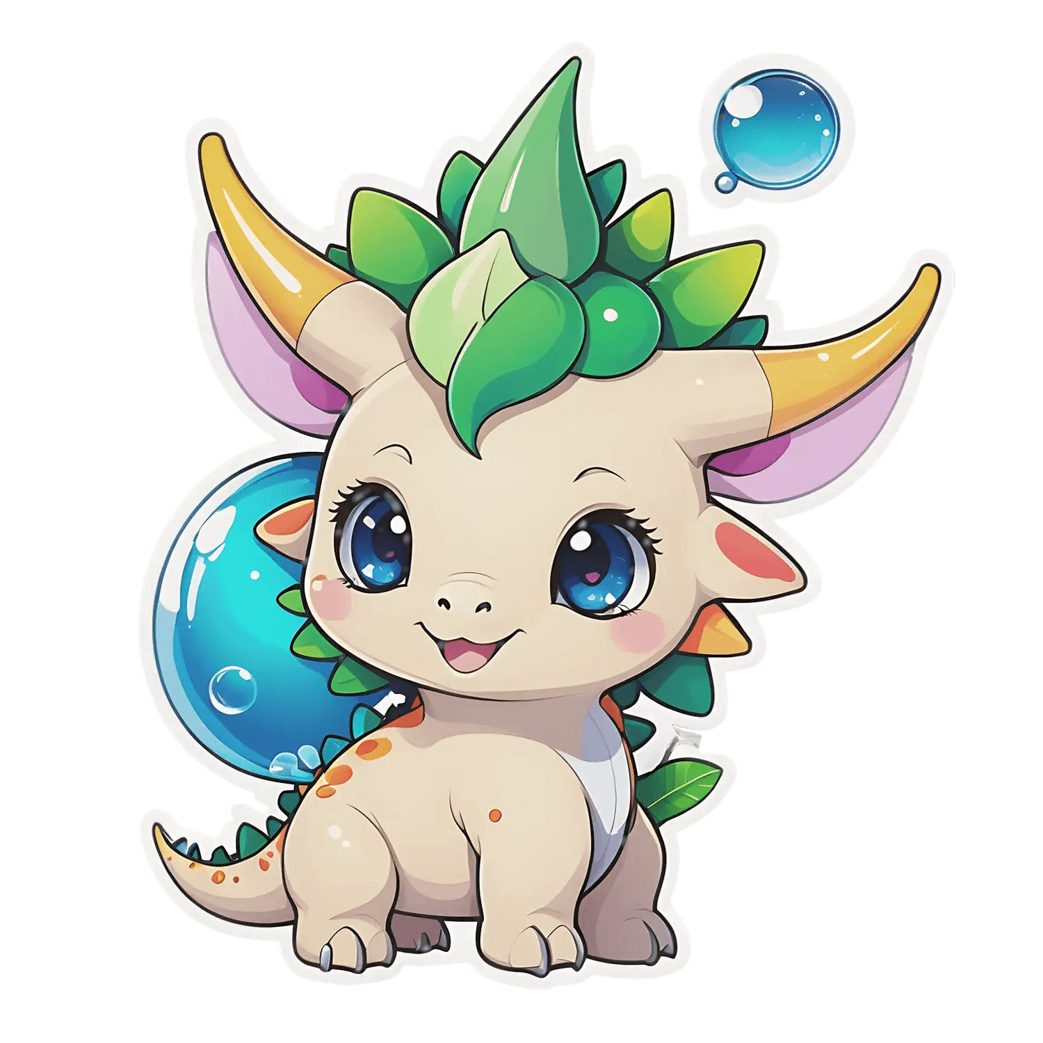 Cute Dragon Creature - UV Sticker - Heat Press Transfer