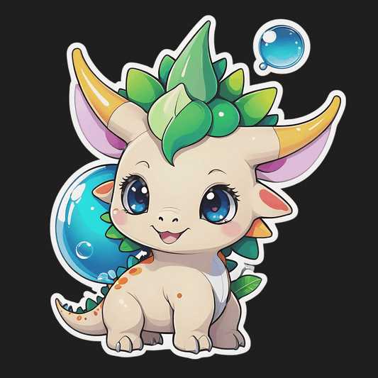 Cute Dragon Creature - UV Sticker - Heat Press Transfer