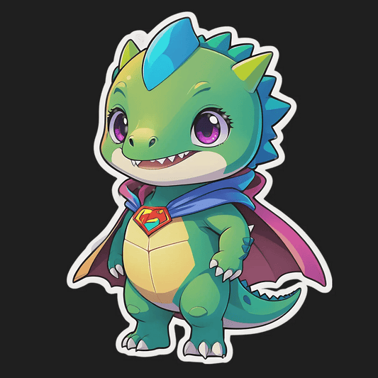 Cute Dragon Hero - Sticker - Heat Press Transfer