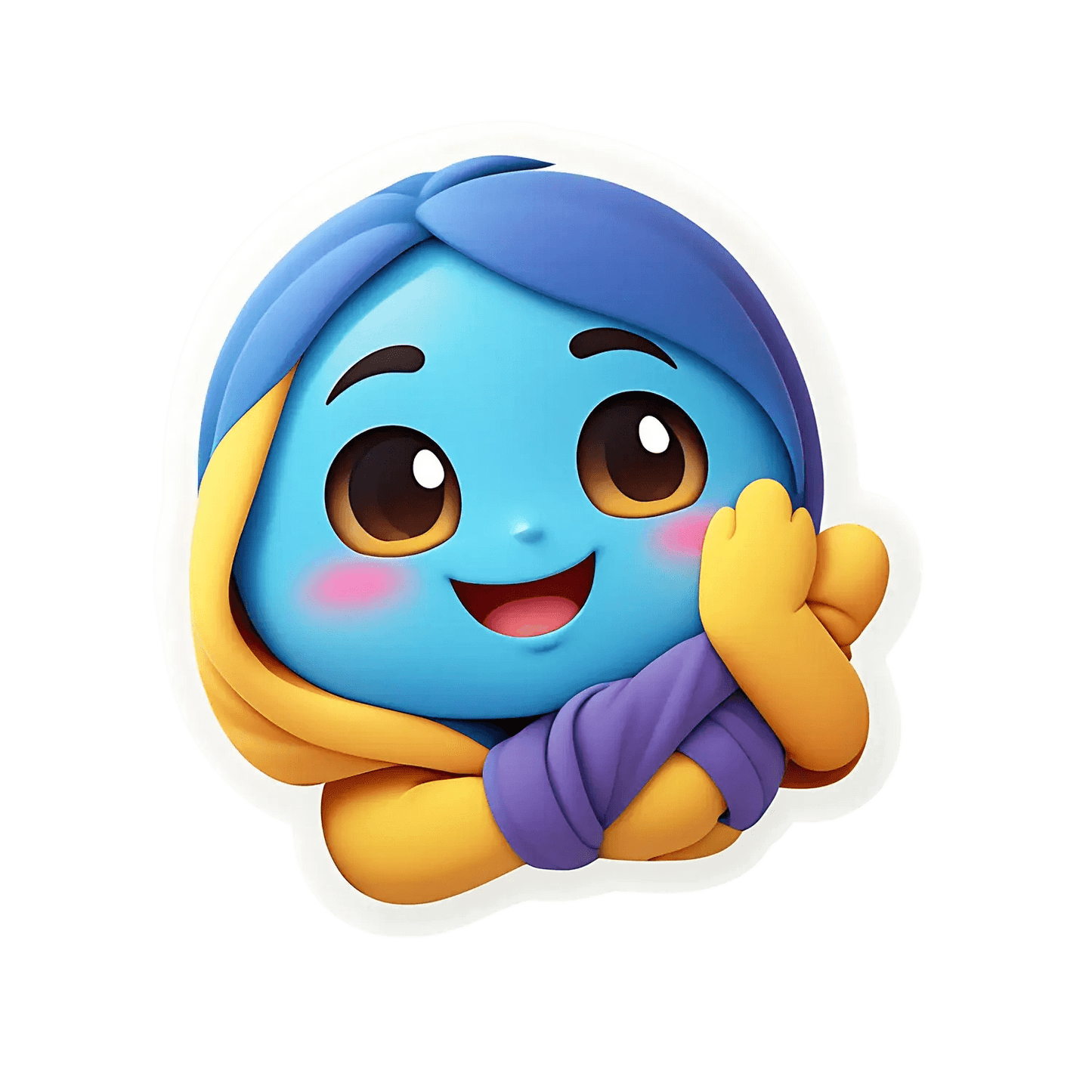 Cute Emoji Sticker - Vibrant Colors - Heat Press Transfer