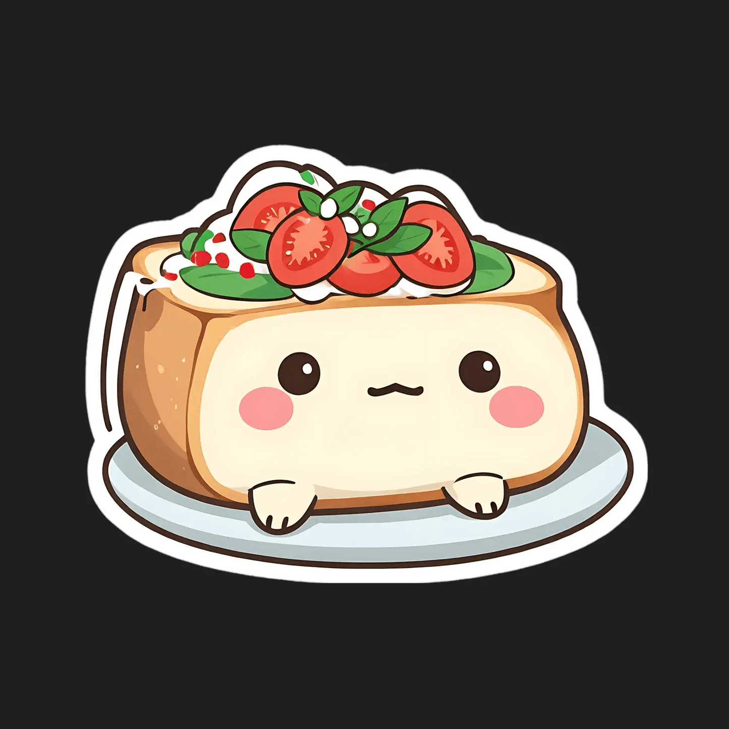 Cute Foodie - Tofu Sticker - Heat Press Transfer