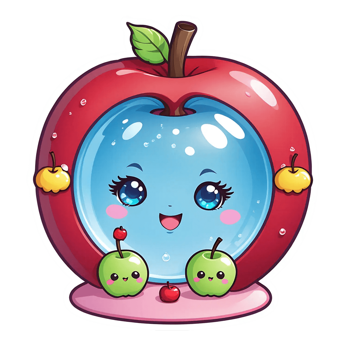 Cute Fruit Faces - Sticker - Heat Press Transfer