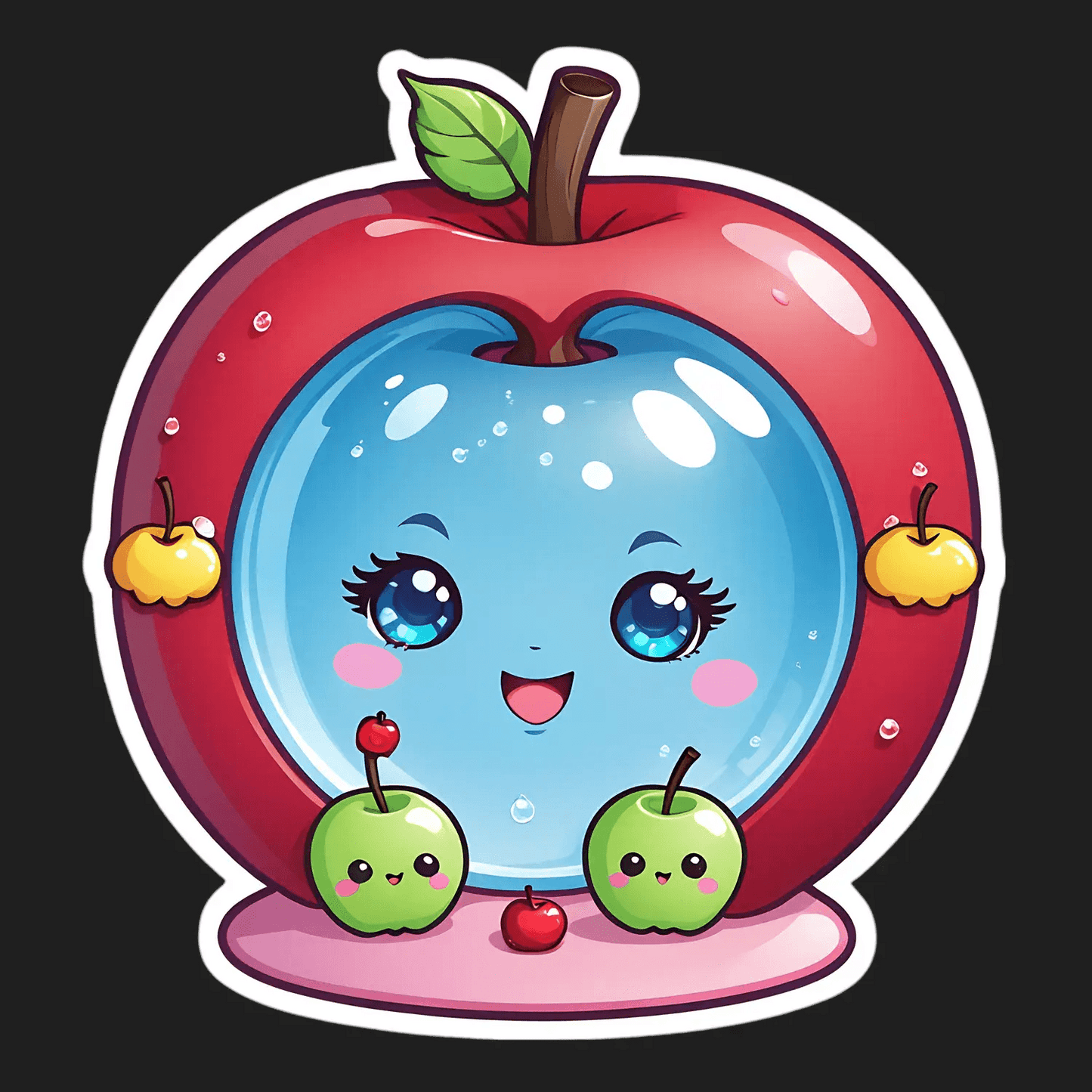 Cute Fruit Faces - Sticker - Heat Press Transfer