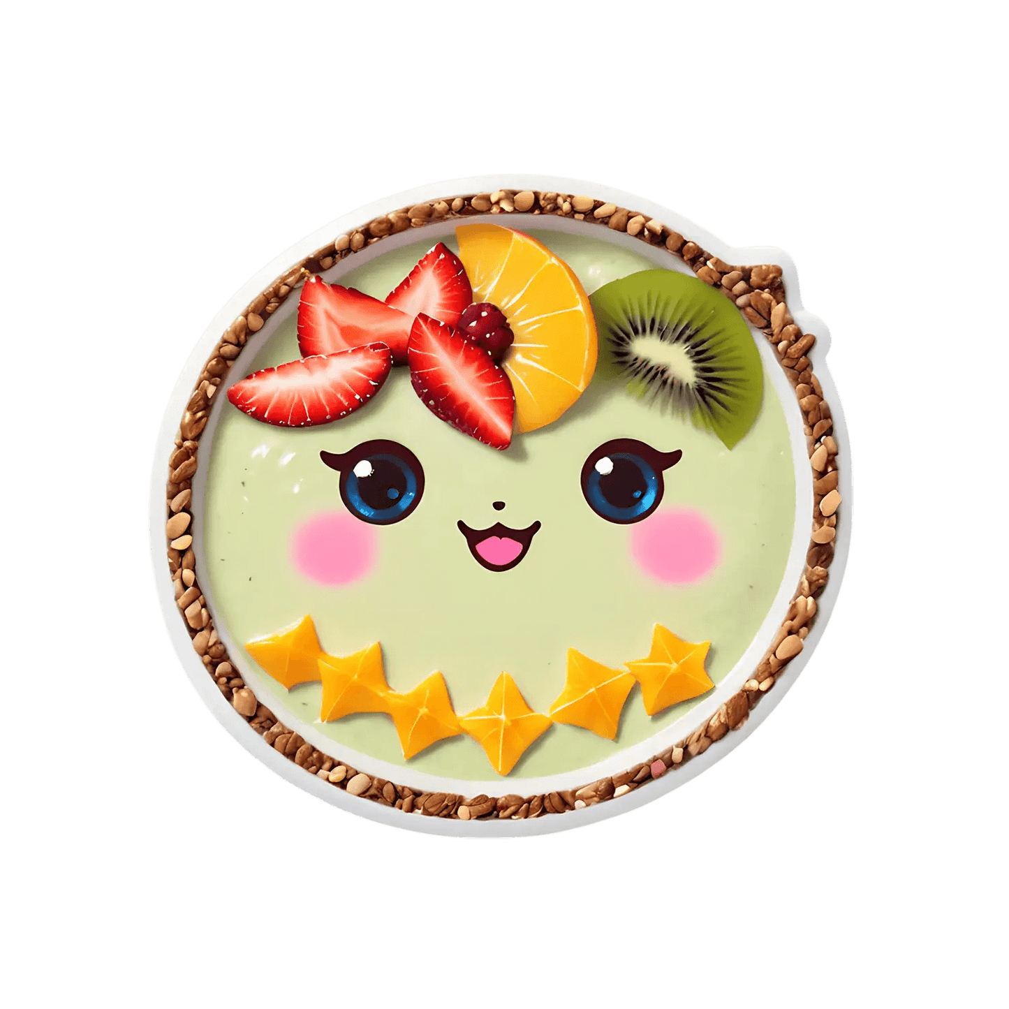 Cute Fruit Smiley - Sticker - Heat Press Transfer