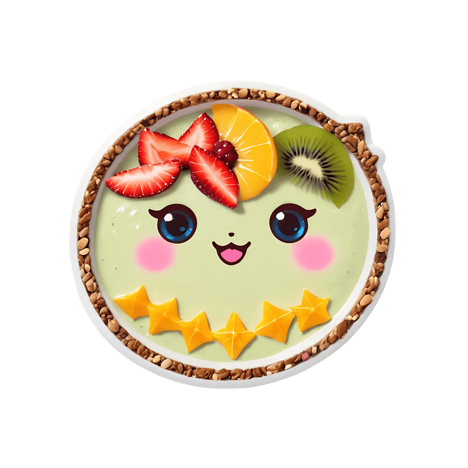 Cute Fruit Smiley - Sticker - Heat Press Transfer