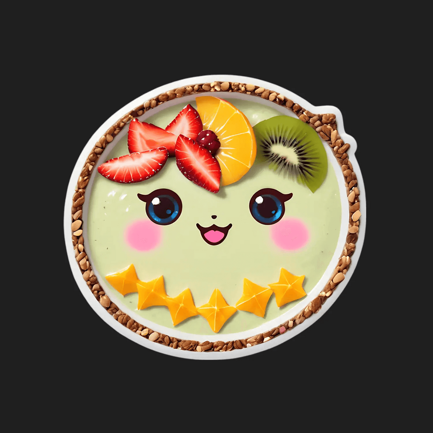 Cute Fruit Smiley - Sticker - Heat Press Transfer