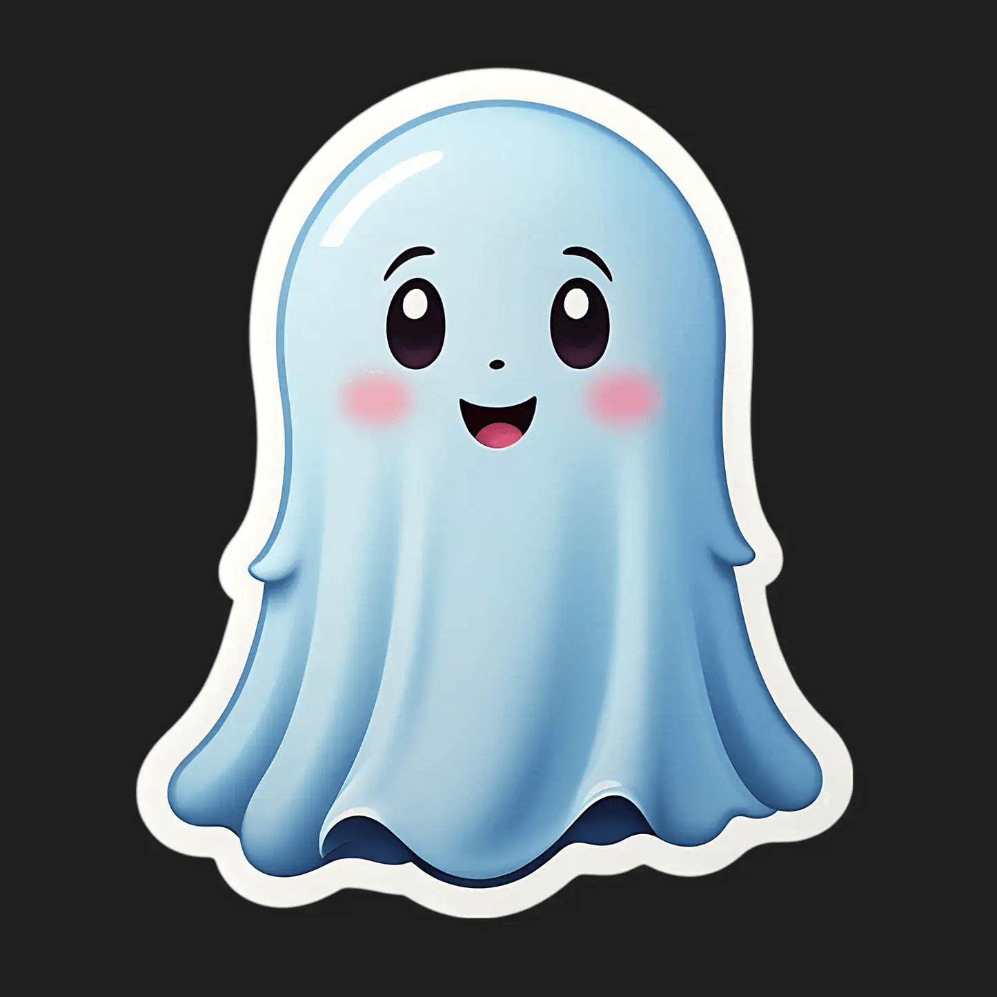 Cute Ghost Sticker - UV DTF - Heat Press Transfer