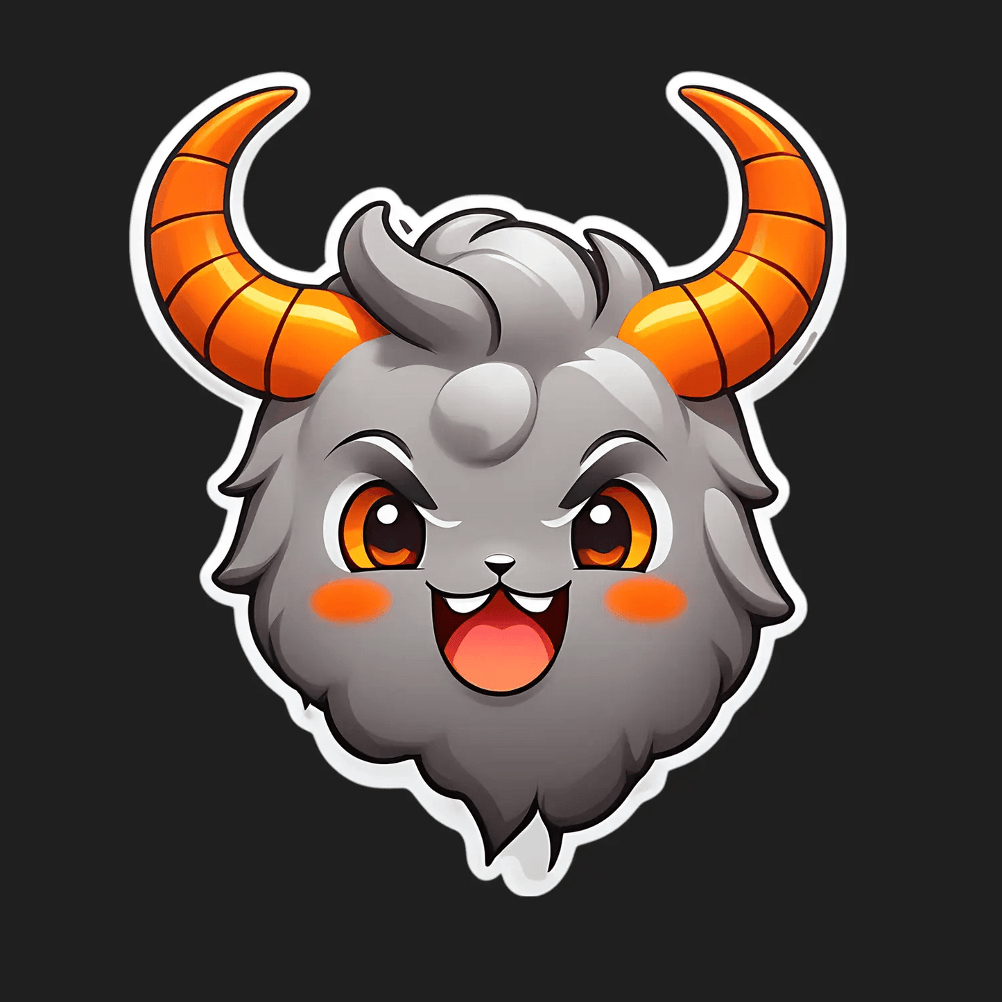 Cute Goat Sticker - UV DTF - Heat Press Transfer