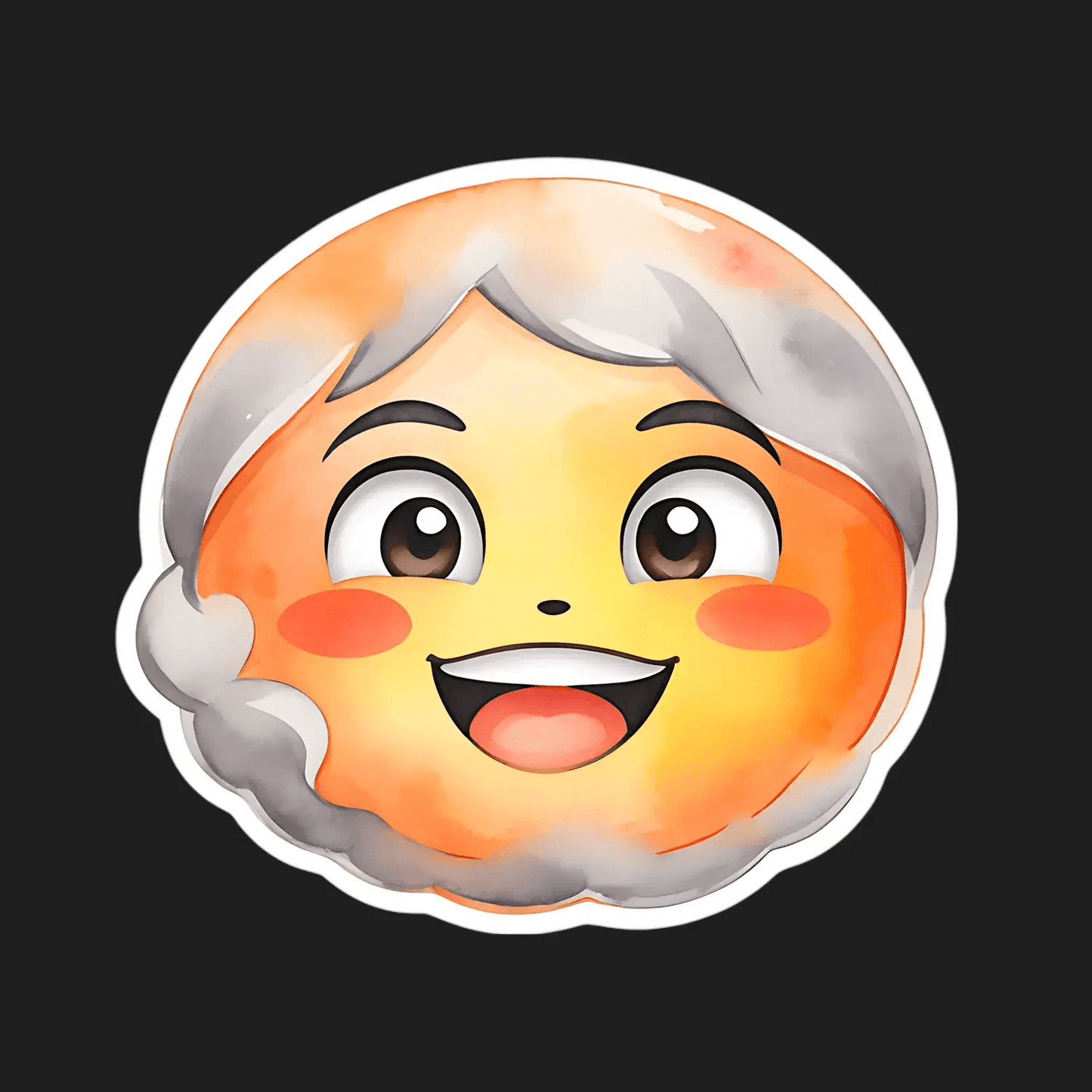 Cute Granny Face - UV DTF Sticker - Heat Press Transfer