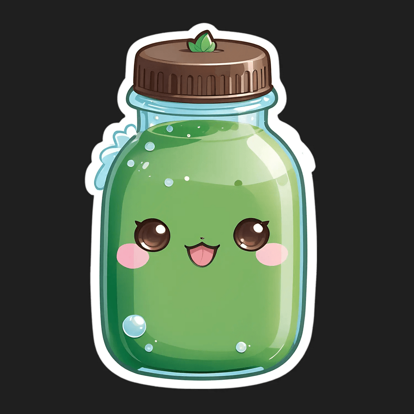 Cute Green Juice - UV DTF Sticker - Heat Press Transfer