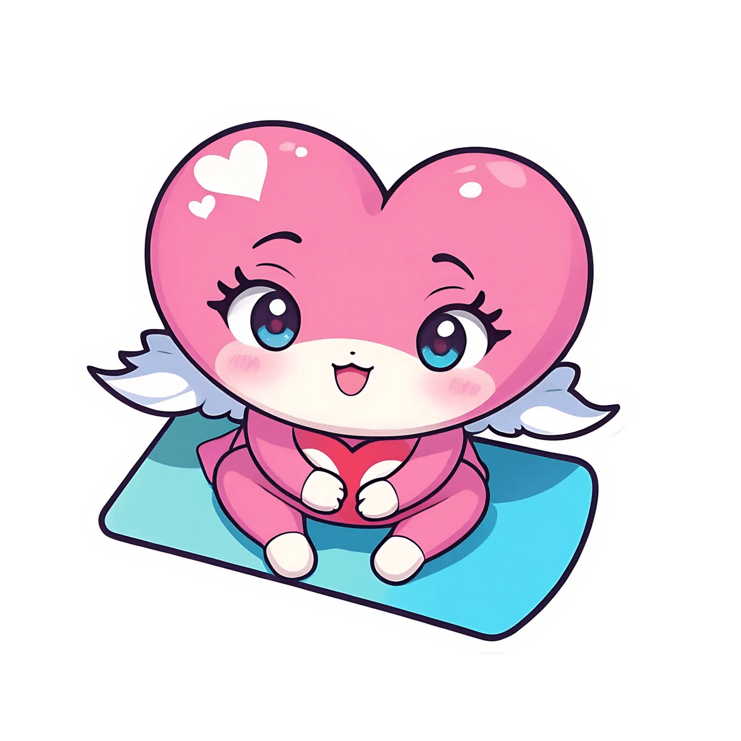 Cute Heart Angel - Sticker - Heat Press Transfer