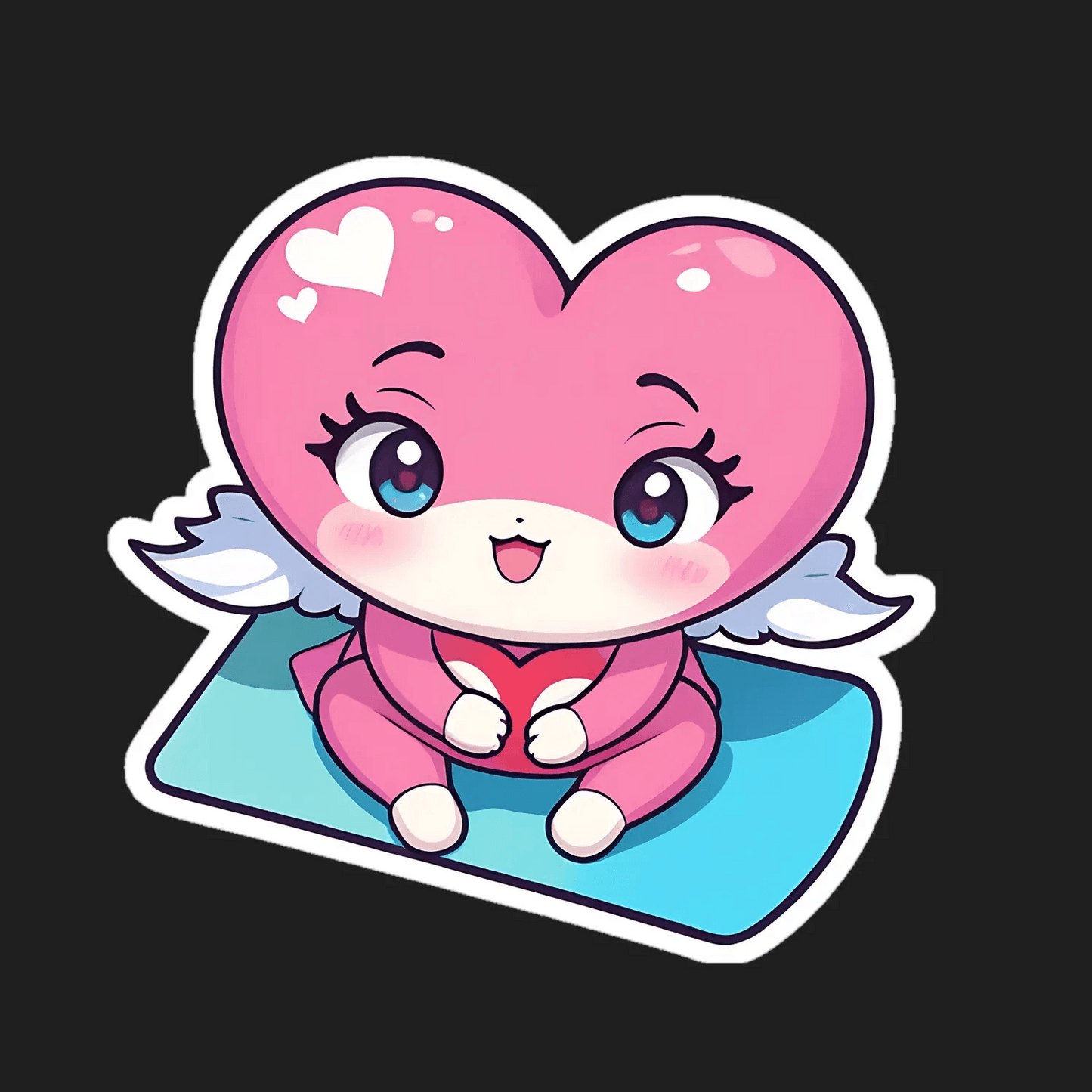 Cute Heart Angel - Sticker - Heat Press Transfer