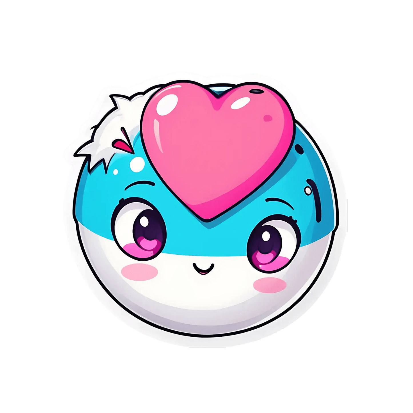 Cute Heart Character - Sticker - Heat Press Transfer
