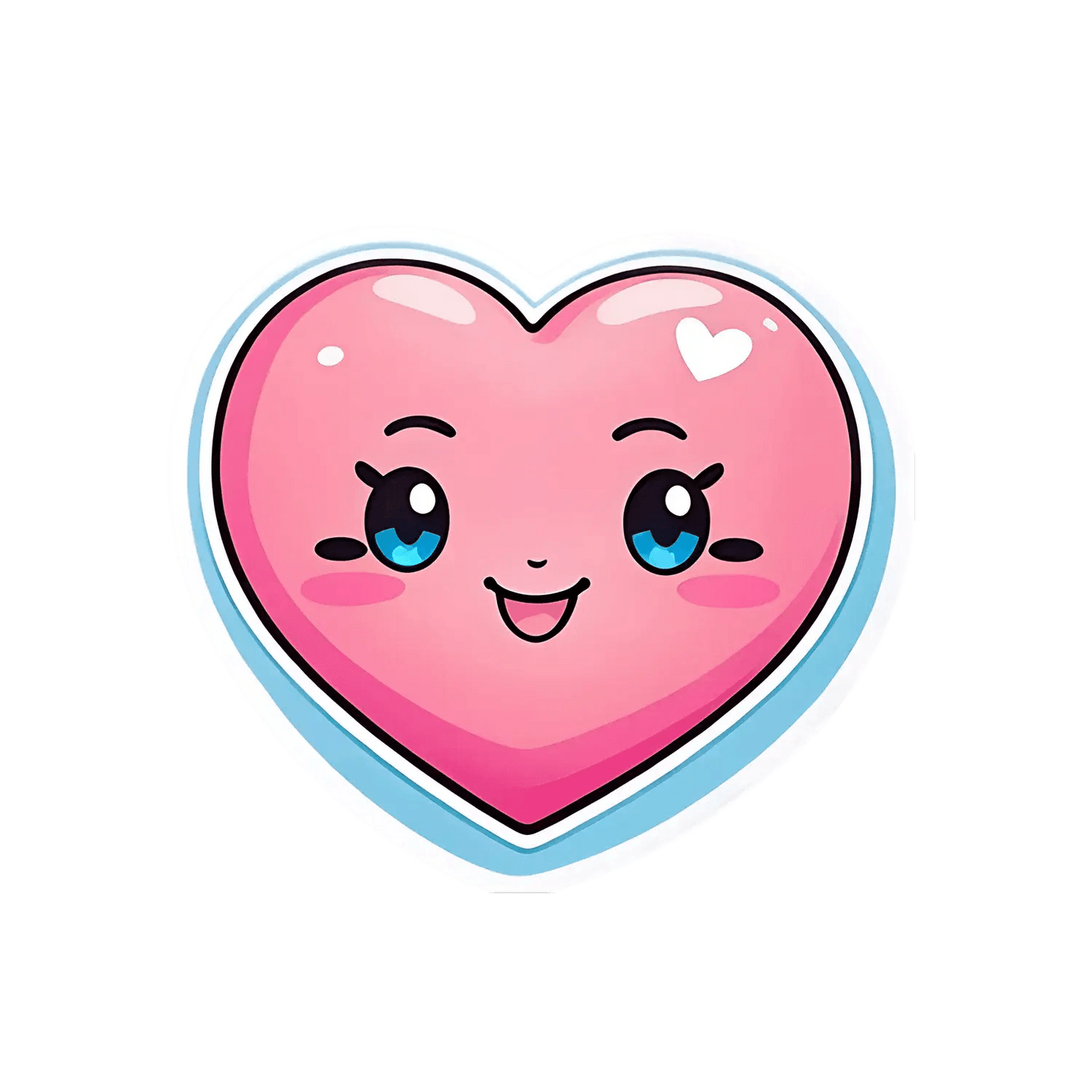 Cute Heart Character - UV DTF Sticker - Heat Press Transfer
