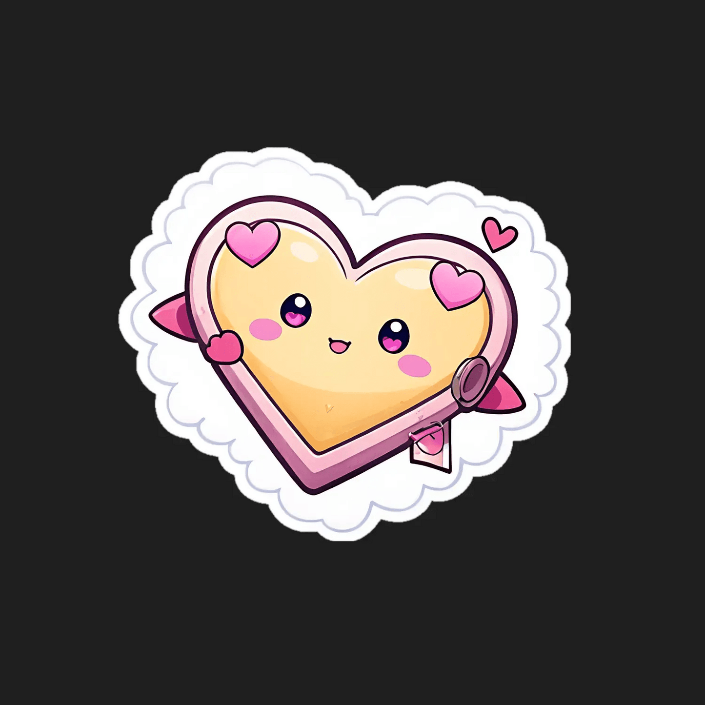 Cute Heart Sticker - UV DTF Love Decal - Heat Press Transfer