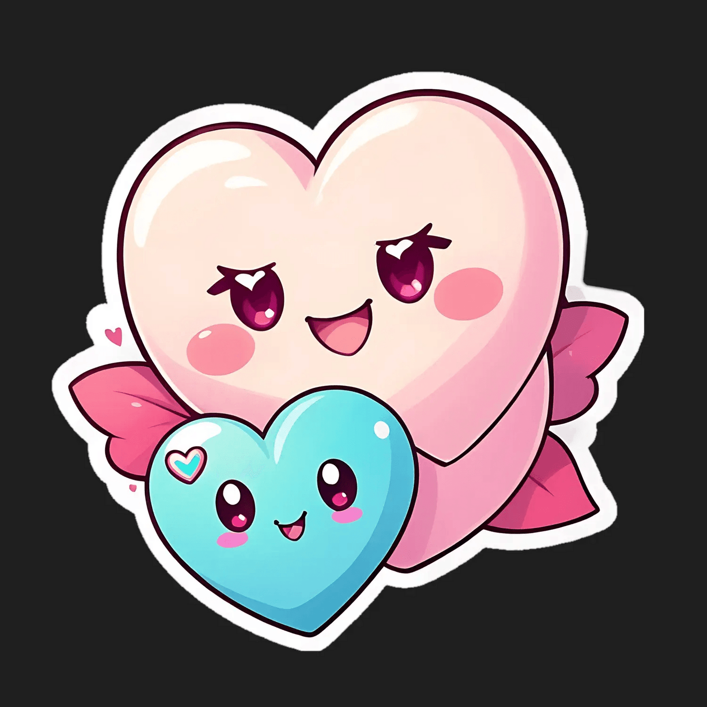 Cute Hearts - Love Sticker - Heat Press Transfer