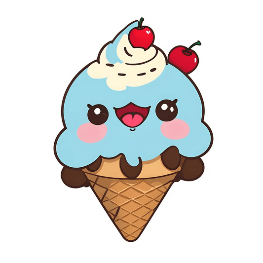 Cute Ice Cream - Sticker - Heat Press Transfer