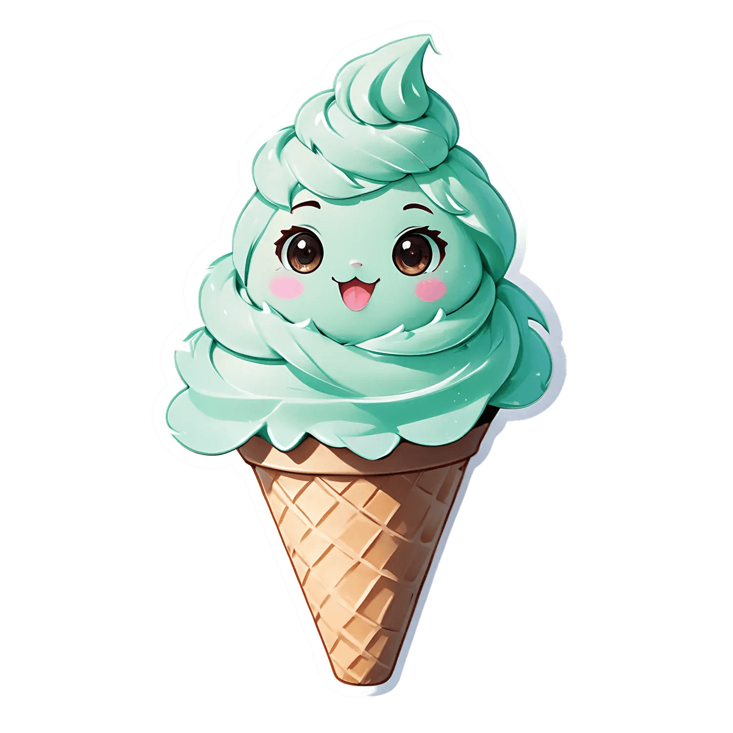Cute Ice Cream - Sticker - Heat Press Transfer