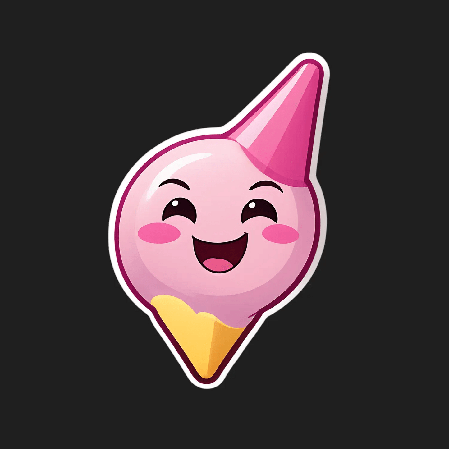 Cute Ice Cream - UV Sticker - Heat Press Transfer