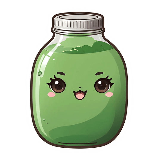 Cute Juice - Green Kawaii Sticker - Heat Press Transfer