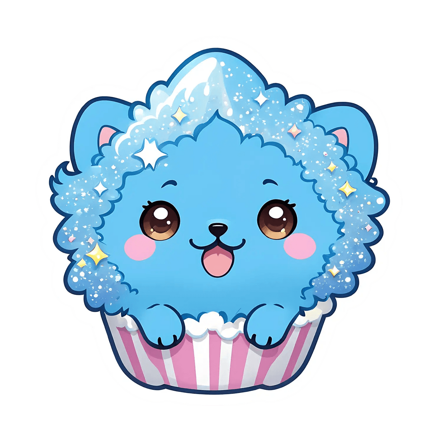Cute Kawaii Cupcake - Sticker - Heat Press Transfer