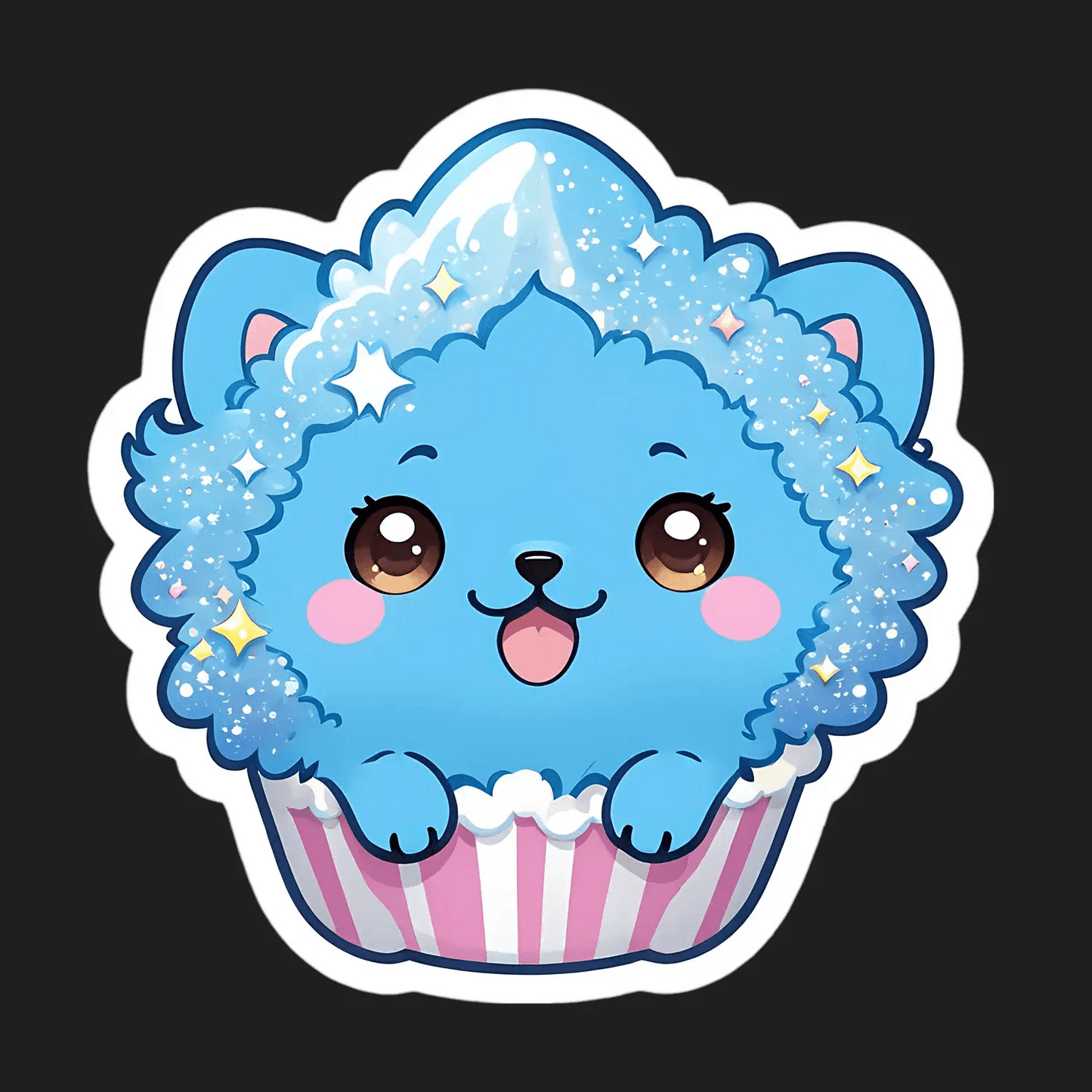 Cute Kawaii Cupcake - Sticker - Heat Press Transfer